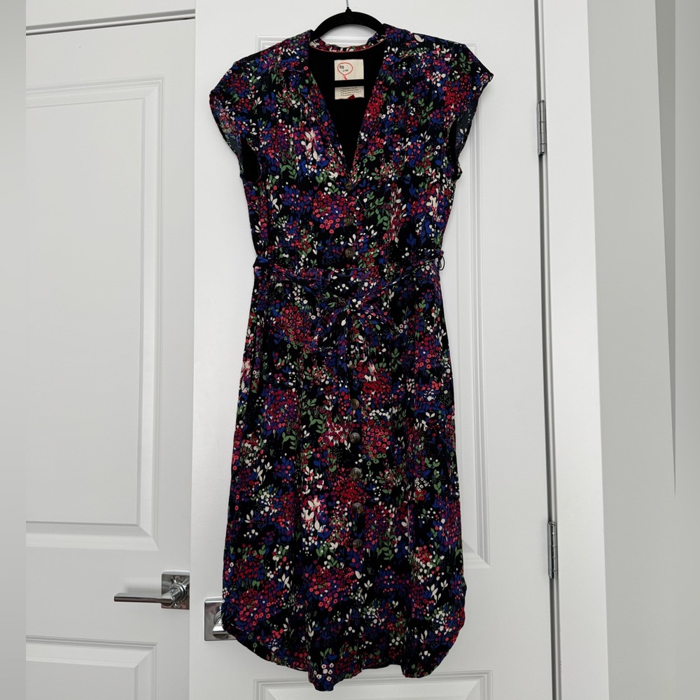 Anthropologie Colloquial Conversations Shirt Dress
